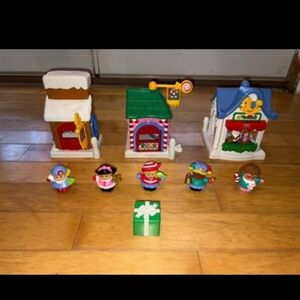 Colorful Holiday Village Playset Fisher Price Little People Figured